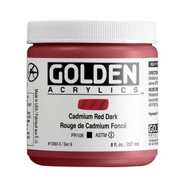 Golden Heavy Body Acrylic - C.P. Cadmium Red Dark 8oz jar