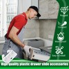 Plastic Drawer Guides, 8 Pcs Cabinet Drawer Slide Parts, Furniture