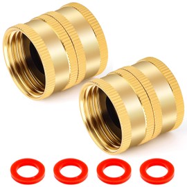 AINEED Female to Female Hose Adapter, Garden Hose Repair Kit, 3/4" Hose Adapter Connector, 2 Packs