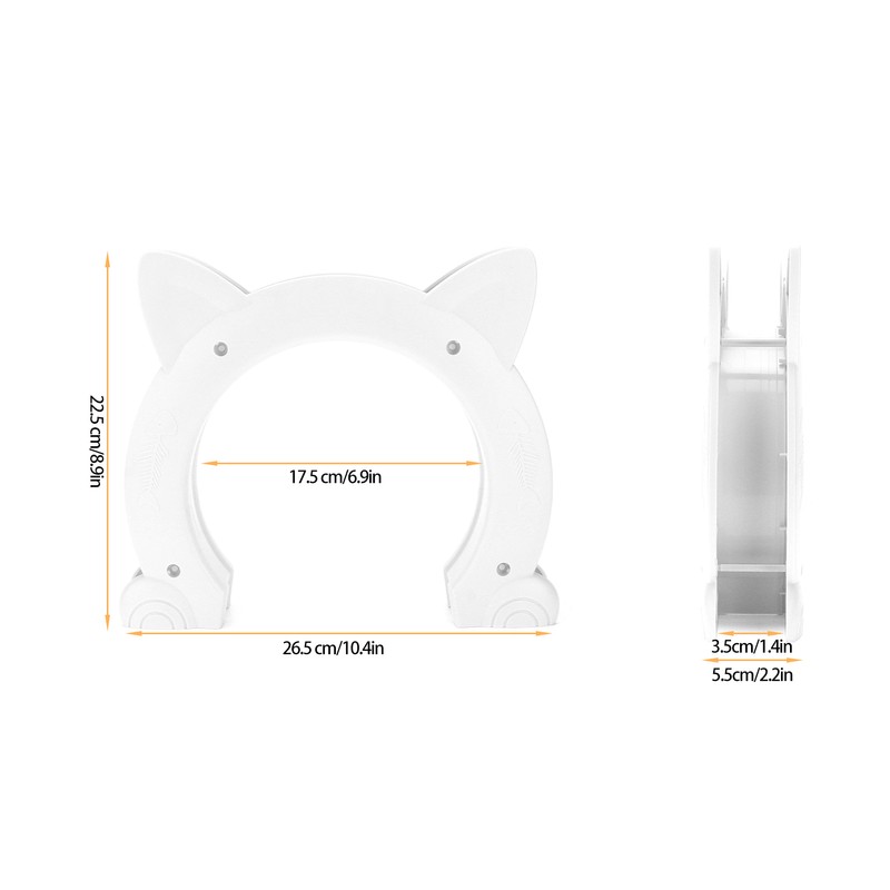 Cat Door Interior CatHead Shaped Plastic Cat Pass Through Door
