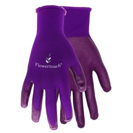 Red Steer A369 Flowertouch Lawn & Garden Gloves, Nitrile Palm, Pink, Purple or Red, Sizes S-L, Sold by Pair (Pink, Small)