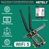 NETELY Dual Band Wireless-AC 1200Mbps PCIE WiFi Adapter with Bluetooth