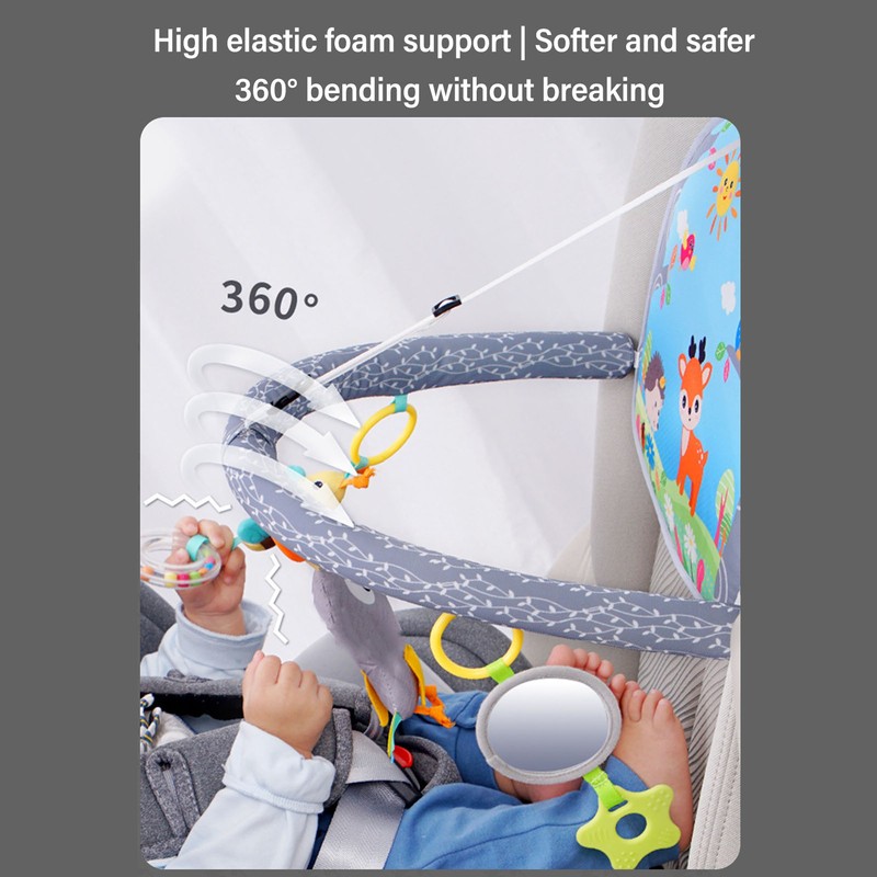 Baby Car Backseat Toy Adjustable Safe Educational Car Travel Newborn