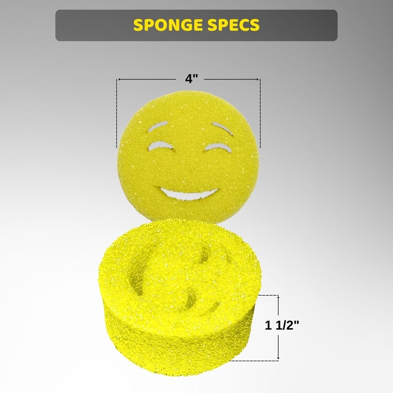 Smilyeez Smile Head for Scotch Brite Dishwand with Yellow Scrub