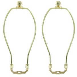 Zorveiio 9 Inch Heavy Duty Lamp Harps, 2 Set, Polished Brass