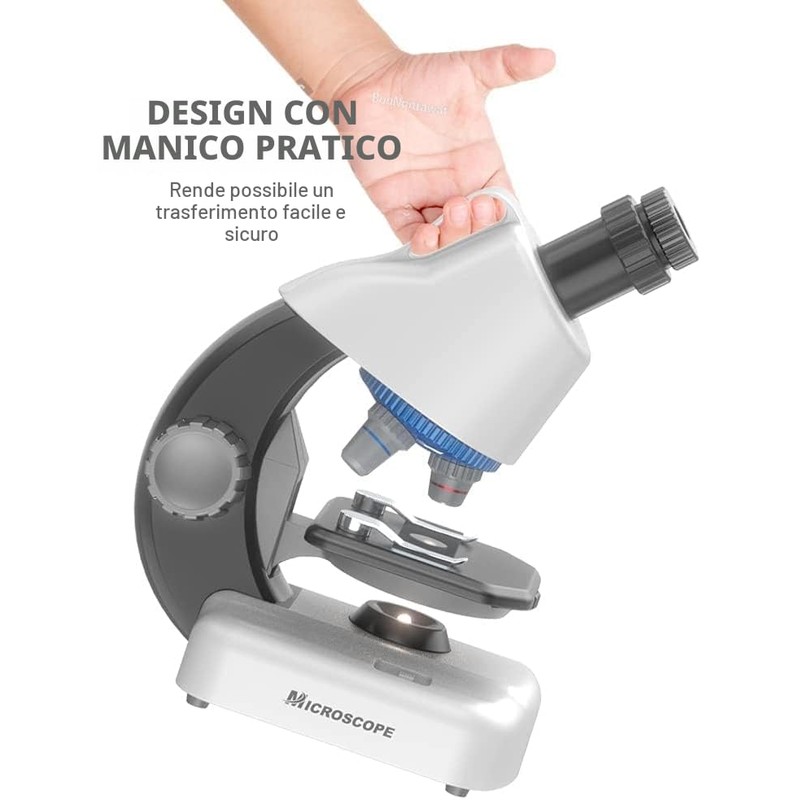 STEM Microscopio per bambini Studente Principiante per Bambini Microscopi Scientifico