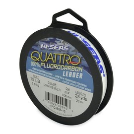 HI-SEAS Quattro 100-Percent Fluorocarbon Leader, Camouflage, 25-Yard/15-Pound