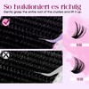 Individual Eyelashes,468PCS 100D+200D Cluster Lashes Kit D-Curl 10-18mm eyelash clusters