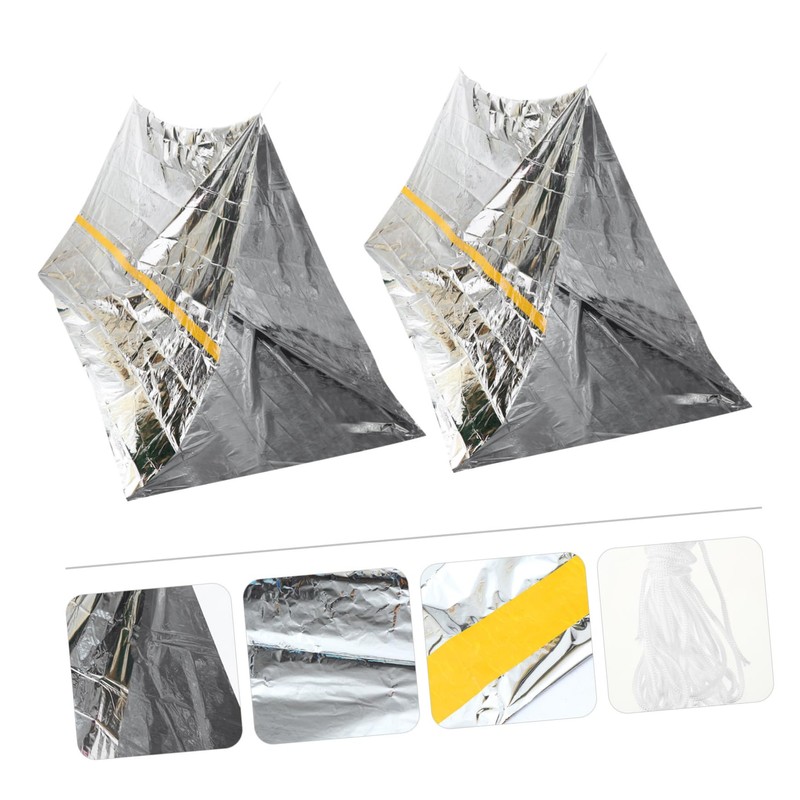 Kisangel 2pcs Portable Emergency Tube Tent Windproof Survival Shelter for