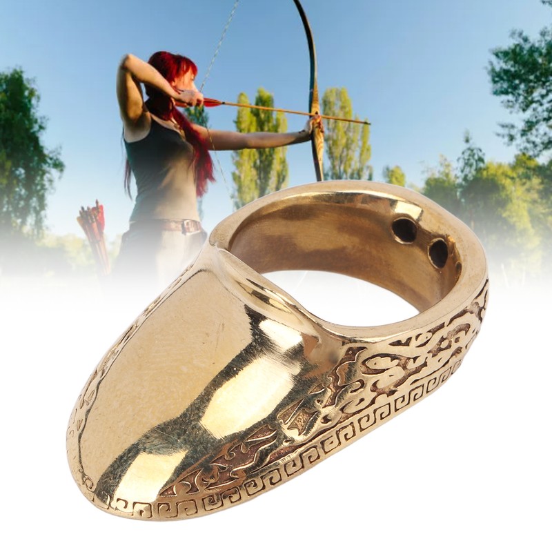 Archery Thumb Rings Good Protection Engraving Pattern Brass Finger Protector
