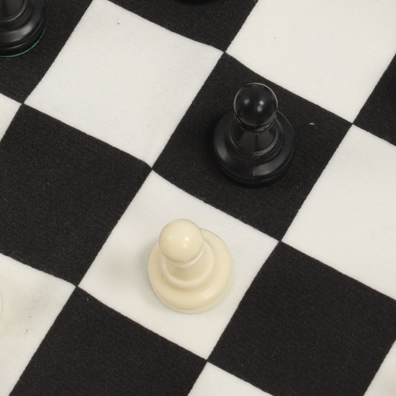 Chess Checkers Set 13.8in Board 2 in 1 Anti Slip