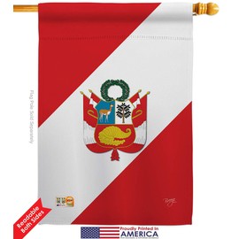 Nationality Peru Garden House Flags Kit Regional Nation International World Country Particular Area Small Decorative Gift Yard Banner Double-Sided Made in USA 28 X 40