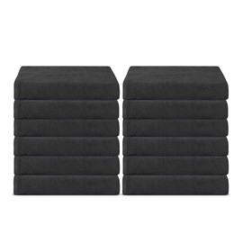 Triangle Weavers 100% Cotton Bath Towels (Pack of 12) for Daily Use | Soft, Absorbent, Lightweight, Quick Dry 350 GSM Cotton Towels for Home, Gym, Hotel, Salon & Spa - (22" X 44" - Grey)