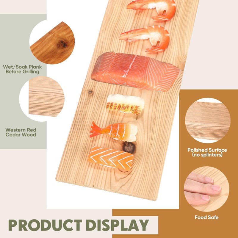 Landical 3/6/10/13 Pcs XL XXL XXL Large Cedar Planks for