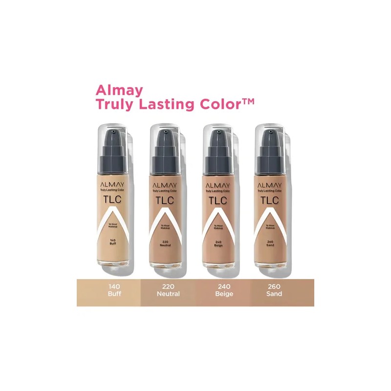 Base de maquillaje líquida Almay TLC Truly Lasting Color tono