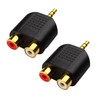 CERRXIAN LEMENG (2-Pack of) Gold Plated 3.5mm Stereo to 2-RCA