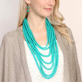 MYS colección para mujer de burbujas juego de collar de Strand