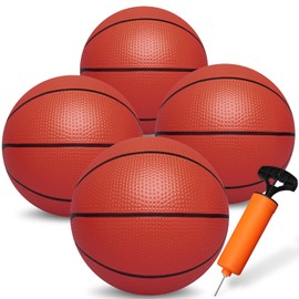 Cybemaga 9.8inch Basketball for Kids Adults, 6 PCS PVC Toy Ball for Indoor Hoop, Pool Basketball for Toddler Adults Outdoor