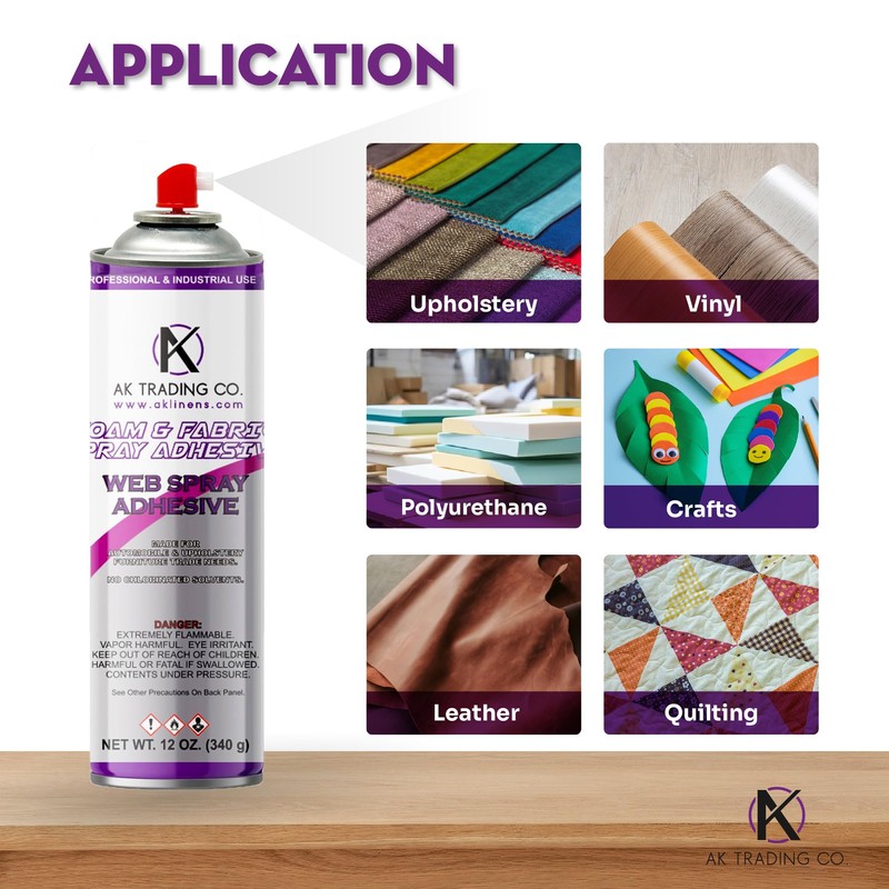 AK TRADING CO. Professional Quality General Multipurpose Spray Adhesive, 12-Ounce