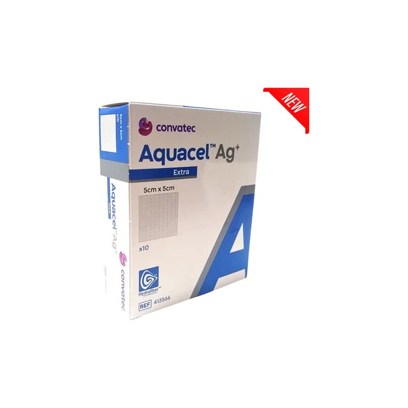 Aquacel Ag Extra Apsito Hidrofibra 5cm X 5cm Caja C10