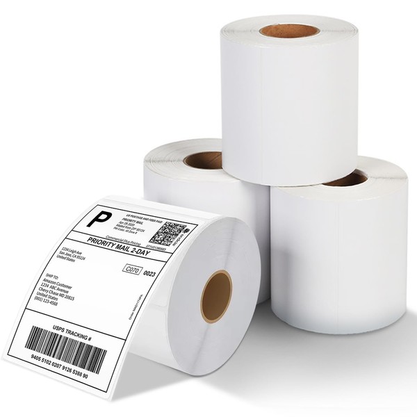 KEPDTAI 4"x6" Direct Thermal Shipping Labels, 2000 Labels/4 Rolls(500 Pcs