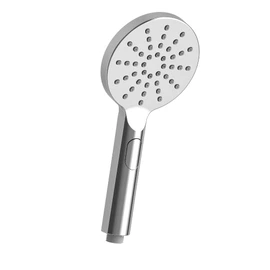 JOHO Large Shower Head Rain Shower Hand Shower with 3 Jet Types Round ABS Shower Head with Anti-Limescale Function Chrome