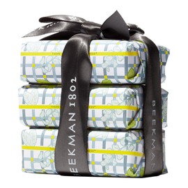 Beekman 1802 Glacial Mint & Eucalyptus 3-Pack Palm-Sized Bar Soap Set - Scented - 3.5 oz - Cleanses, Nourishes & Hydrates - Certified Microbiome Friendly - No Irritation - Good for Sensitive Skin