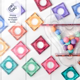 Connetix Pastel Ball Run Pack, 106 Pieces