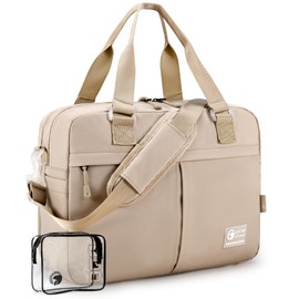 BAGZY Weekender Bags for Women Expandable 20L to 30L Lightweight Personal Item Travel Bag with Wet Pocket Gym Travel Duffel Bag Men for Overnight Hospital Carry on Bags for Airplanes Camel