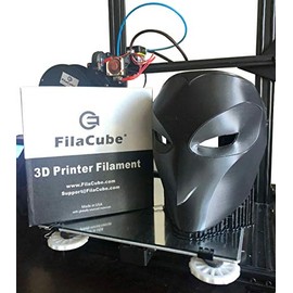 Black PLA 1.75 Filament - FilaCube PLA 2 1.75mm 3D Printer Filament Plastic Supply Compatible with FDM Printing Ender monoprice prusa cr 10 10s anet creality anycubic anet makerbot flashforge