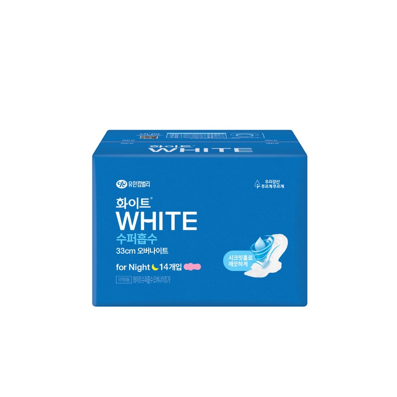 White Super Absorbent (M/L/Overnight) - Overnight 14P