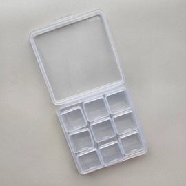 9-hole individual transparent case accessories beads nail parts cubic 3ea