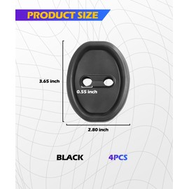 SCUARI 4PCS Car Door Lock Cover,Car Accessories Silicone Silent Car Door Slam Stopper,Universal Self-Adhesive Automotive Decorations&Protects Protector Cover for Cars,Suitable for Most Vehicle (Black)