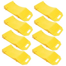 VaygWay Car Tire Saver Ramps - 8 Pack for Storage - Portable Highly Visible Yellow Cradle Vehicle Travel Ramps - Flat Spot and Flat Tire Prevention