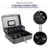 KYODOLED Locking Cash Box with Lock,Money Box with Cash Tray,Lock