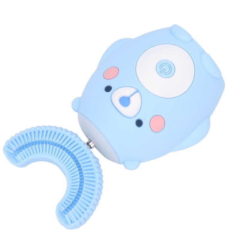 Cute Cartoon Bear Pattern U Shaped Automatic Toothbrush Electric Children