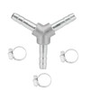 Refuuch Stainless Steel 1/4" Hose Barb Wye 3 Way Y