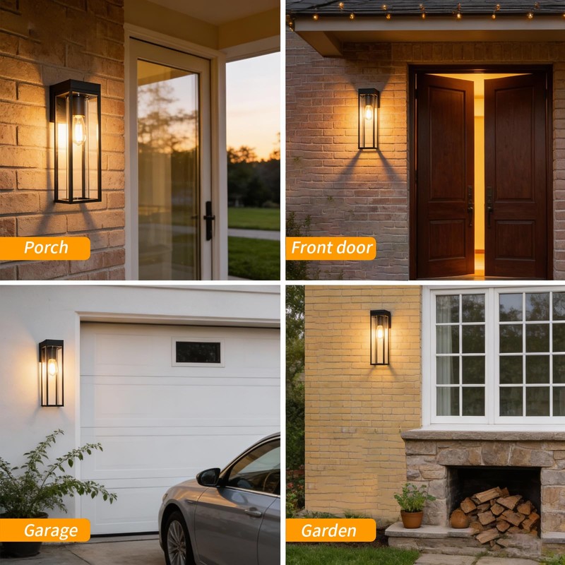Dandray Outdoor Wall Sconce Light Fixture, Outside Exterior Porch Wall