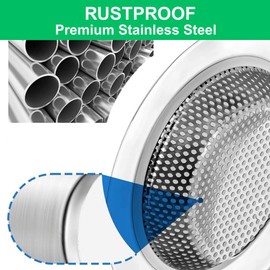 Miljo 2-Pack Kitchen Sink Strainer – Stainless Steel 4.5 Inch Drain Basket & Food Catcher, Rust Resistant Double Layer Mesh, Dishwasher Safe, Reusable Eco-Friendly Drain Filter for Most Sinks