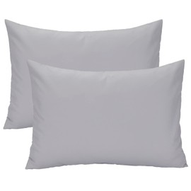 2Pack Baby Kids Pillowcases,Toddler Cushion Cover Travel Pillow Case Cover Soft Breathable Envelope Style for Boys Girls Bedding Toddler Cot 49 x 36cm Machine Washable (Grey)