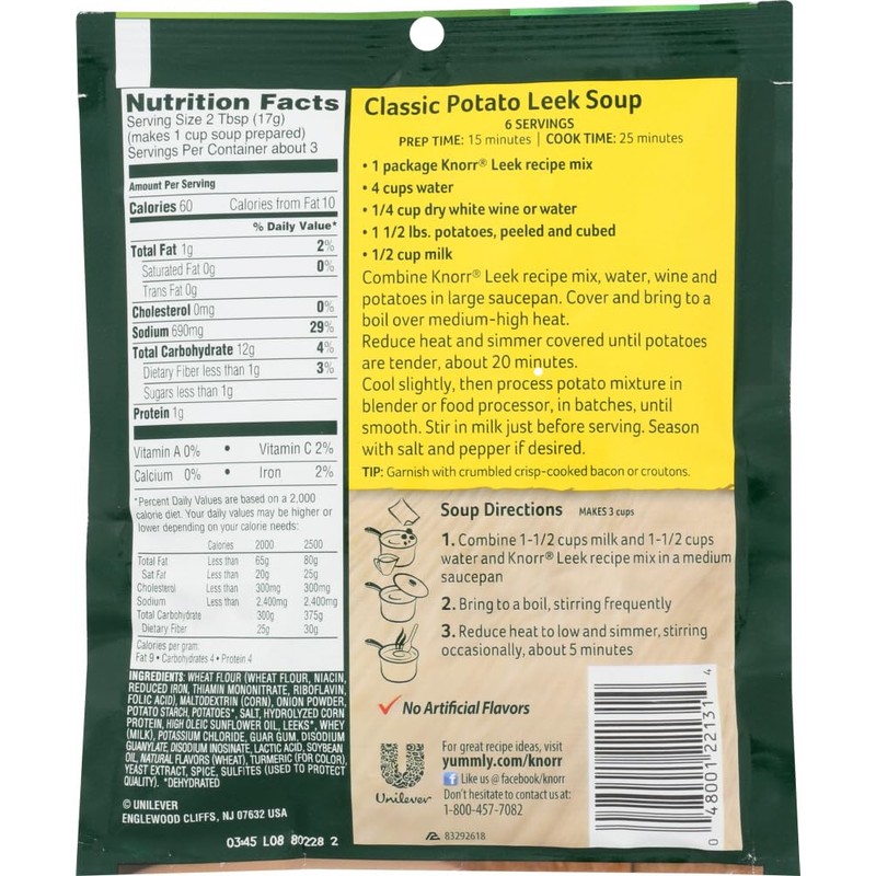 Knorr Recipe Mixes - Leek - Case of 12 -