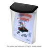 Outdoor Brochure Holder Box Frosted Acrylic with Black Lid Holds