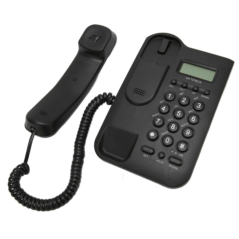 Desk Phone Caller ID Wall Mount Minimalist Corded House Phone