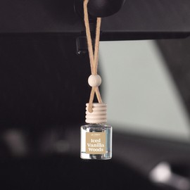 CE Craft Iced Vanilla Woods Car Air Hanging Fragrance Oil Diffuser – Car Air Freshener Diffuser for Essential Oils, Scents Fragrance Aromatherapy Automobile Diffuser, Long Lasting Car Diffuser Bottle