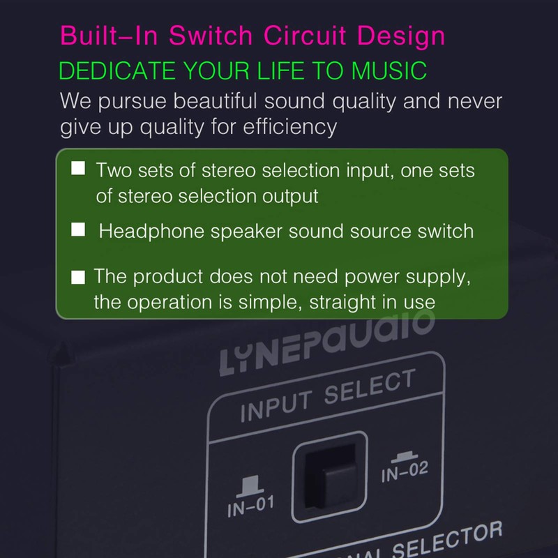 Audio Switcher, RCA 2 in 1 Out/1 in 2 Out