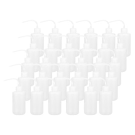 PATIKIL 250ml 8oz Succulent Eyelash Tattoo Wash Bottle, 30 Pcs Plastic Watering Squeeze Bottle Rinse Bottle for Plant Eyelash Extensions Irrigation Lab Gap Cleaning, Clear