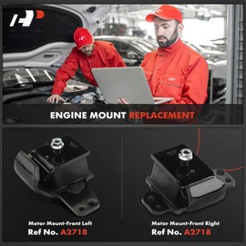 A-Premium 2PCS Front Left and Right Engine Motor Mount Kit Compatible with Nissan 720 1986, D21 1986-1994, Pickup 1995-1997, 2.4L, Replace# 1121018G01