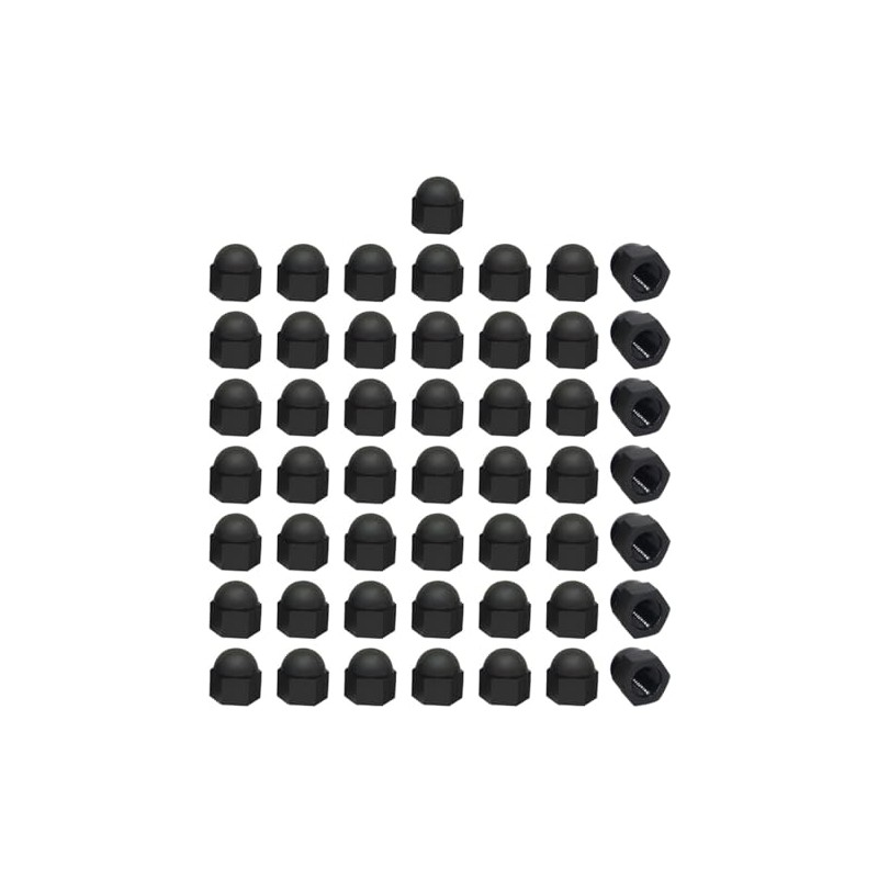 50 Pieces M8 Nylon Acorn Nut Plastic Bolt Nut Caps