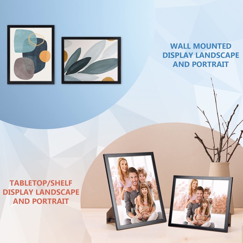 WIFTREY Black 8x10 Picture Frame Set of 18, Multi Photo