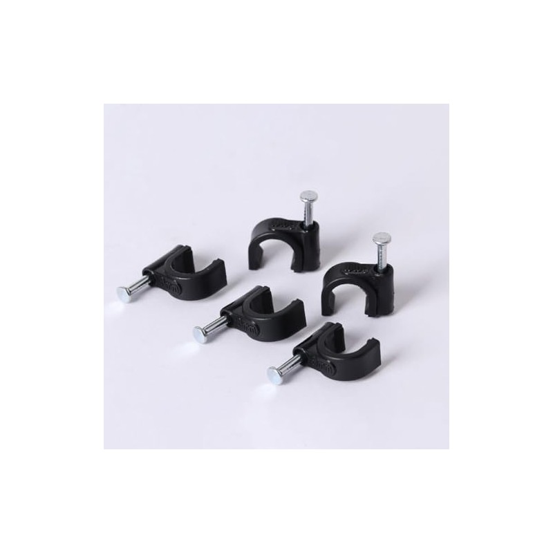FSSTUD 100 Pcs 8mm Drip Irrigation Hose Clips Tubing Mounting